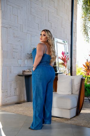 MACACÃO JEANS PLUS CLARO