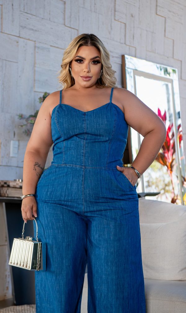 MACACÃO JEANS PLUS ESCURA - Imagem 3