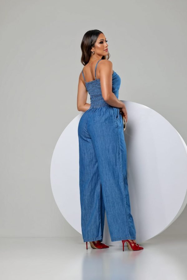 MACACÃO JEANS SLIM CLARO - Imagem 2