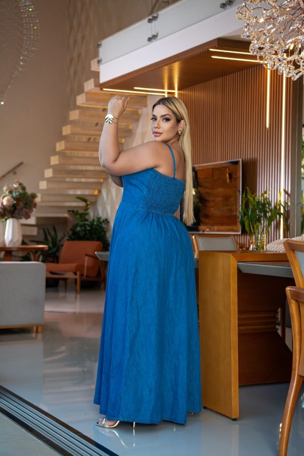 VESTIDO DE ALÇA LONGO PLUS CLARO - Imagem 3