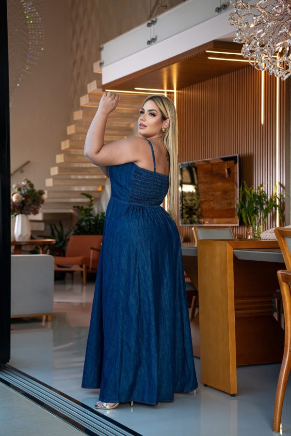 VESTIDO DE ALÇA LONGO PLUS ESCURA - Imagem 3