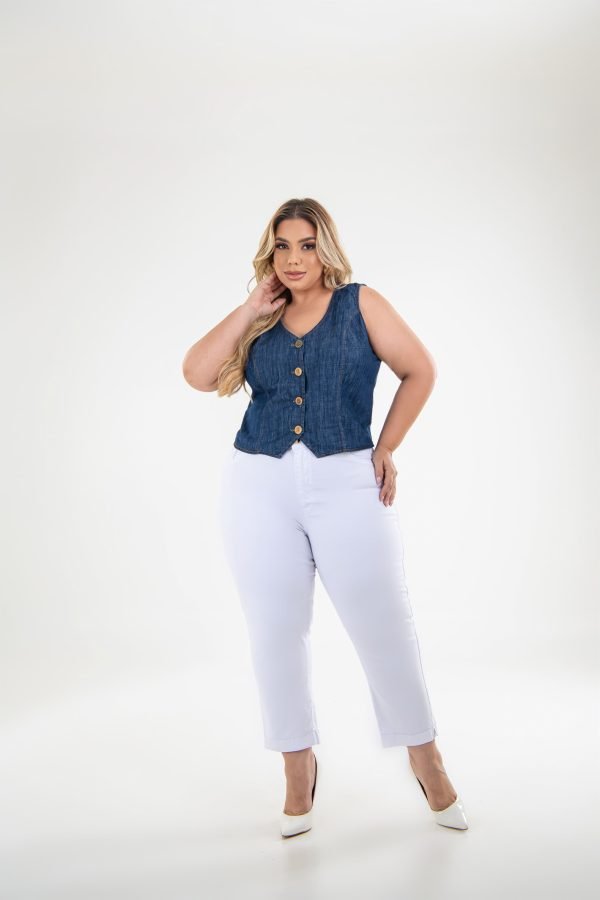 COLETE JEANS PLUS ESCURO - Imagem 4
