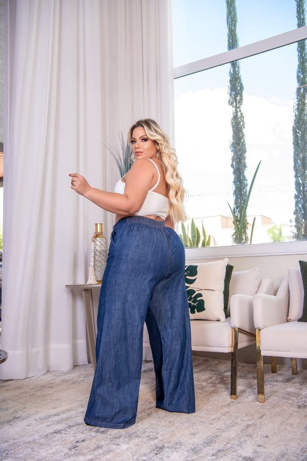 CALÇA PANTALONA JEANS PLUS ESCURA - Imagem 4