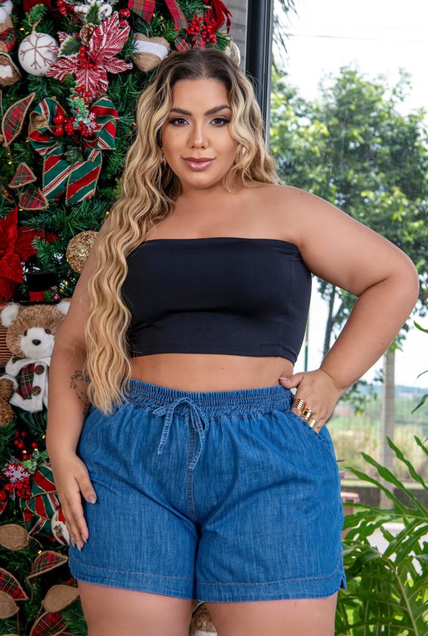 SHORT JEANS PLUS CLARO - Imagem 4